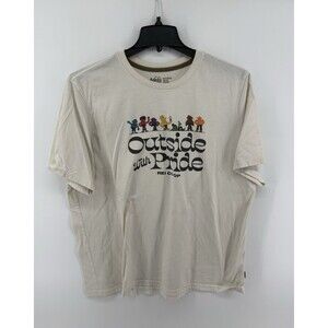 REI CO-OP Men’s Off White Outside With Pride Graphic T-Shirt Size XL